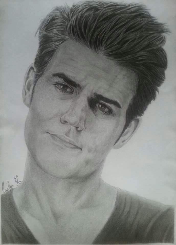 a pencil drawing of a man's face