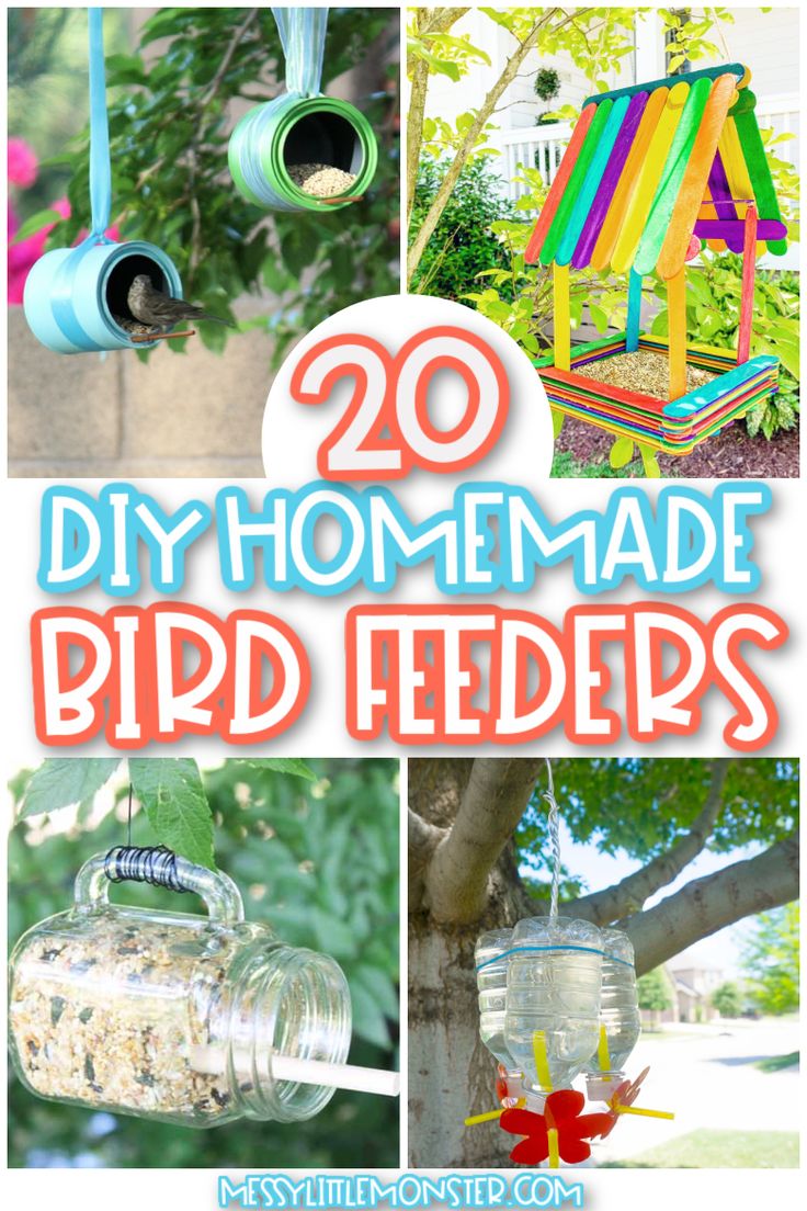 20 diy homemade bird feeders that are easy to make and great for kids