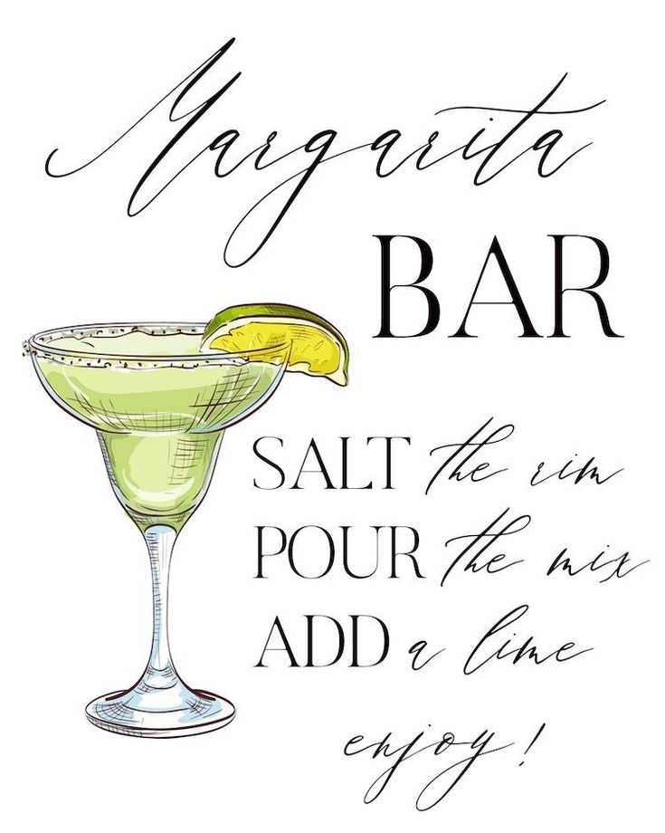 a margarita bar sign with a lime slice on it and the words margarita bar written in cursive font