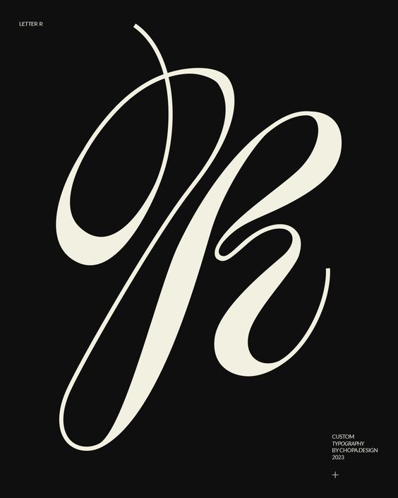 the letter s in black and white on a black background with some type of lettering