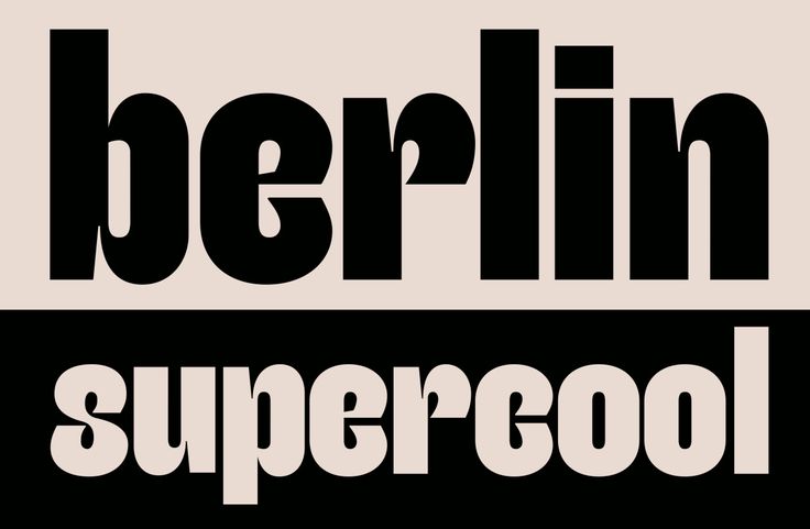 the berlin supercool logo is shown in black and white