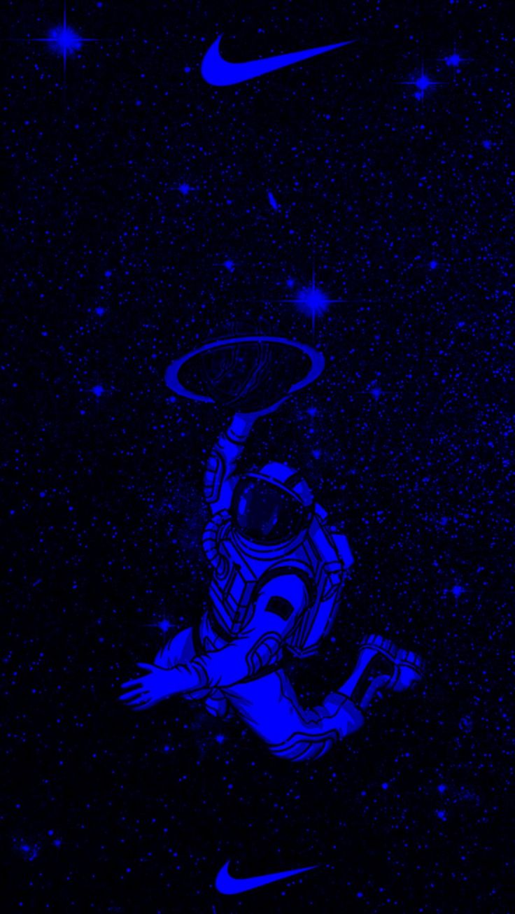 an astronaut floating in the air with a halo above his head and stars around him