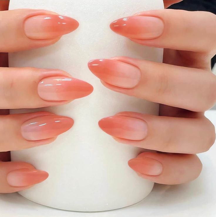 Nails Almond Medium, Press On Nails Almond, Quick Nail Art, Nails Elegant, Nails Kit, Girls Fit, Pink Ombre Nails, Cute Simple Nails, French Manicure Nails