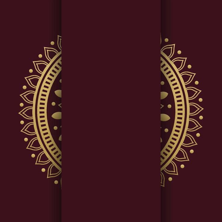 a red and gold background with an ornate design in the center, on top of a maroon