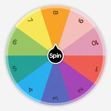 a spinning wheel with the word spin on it's center and numbers in different colors