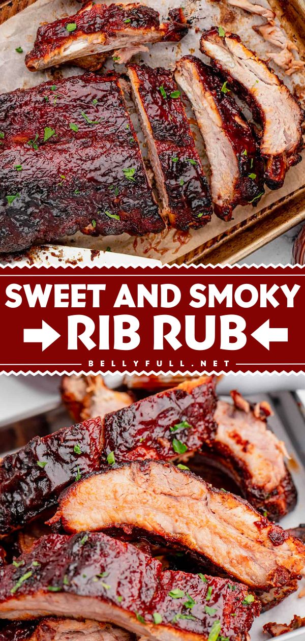 Include this best rub recipe to your easy rub ideas! It's a sweet and smoky dry rib rub that's made with brown sugar and a handful of seasonings to get that outdoor smoked flavor you crave in BBQ ribs. Perfect for summertime grilling. Try it! Smoker Ribs Recipes Dry Rubs, Rib Rubs For Grilling, Bbq Ribs Rub, Wet Rub For Ribs Recipe, Sweet Bbq Rub, Rib Seasoning Recipes, Smoked Rib Rub, Sweet Rub For Ribs, Low Sodium Rib Rub