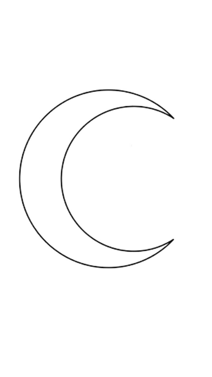 the outline of a crescent moon on a white background