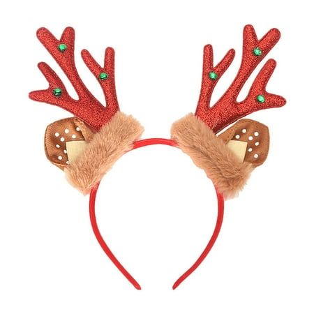 Christmas Deer Antler Headband for Women and Girls Glitter Surface Bell Decoration Fawn Horn Hair Hoop Specifications: Material: Sequin Fabric and Plastic Color: Red/Green/Gold Quantity: 1 Size: 24*19*1cm/9.45*7.48*0.39inches Styling: Elk Antlers Package Contents 1* Headband Note: 1. Please understand there may be a 1-2 cm deviation exist. 2. Due to the lighting and monitors, there is a slight difference between the picture and the real item. Promise If the product has any quality problems, plea Deer Antler Headband, 90s Party Decorations, Deer Antlers Headband, Horn Hair, Christmas Party Decoration, Headband Christmas, Girls Party Decorations, Kindergarten Gifts, Antler Headband