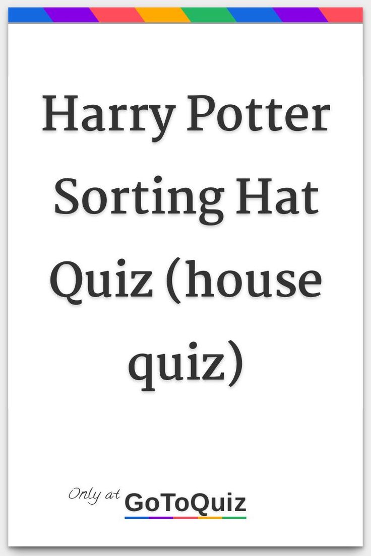 the text harry potter sorting hat quiz house quiz is shown in black and rainbow stripes