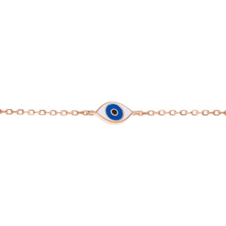 Looking into the future, what do you see? Wear the Indigo Looker as a reminder to shift your vision to a more hopeful hue! To maximize this bracelet's undeniably vibrant energy, go wild with mixed metals and colorful crystals. 14k gold plated sterling silver Enamel evil eye charm 6-7" Adjustable 1 cm x .5 cm evil eye Nickel-free Rose Gold Sterling Silver Bracelets, Adjustable Rose Gold Evil Eye Bracelet, Rose Gold Evil Eye Bracelet As Gift, Looking Into The Future, Evil Eye Bracelet Silver, Colorful Crystals, What Do You See, Go Wild, Into The Future