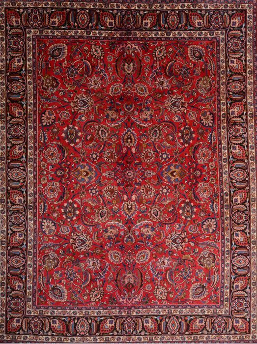 A beautiful Persian Mashad area rug was hand knotted by traditional artisans in Iran. Like all our rugs, this rug comes with FREE SHIPPING and a no-questions-asked 30 day return policy. This  10x13 ft  rectangle  red carpet will be delivered to your door by FedEx or UPS. Rugman.com presents Persian Mashad Rugs. Shop online and enjoy 110% Price Match, Free Shipping, 30-Day Worry Free Return. #rugman #persianrug #mashadrug #mashhadrug Red Carpets For Living Room, Rusty Pink, Red Vintage Rug, Red Persian Rug, Iranian Carpet, Antique Persian Carpet, Unique Area Rugs, Cozy Rugs, Carpet Shops