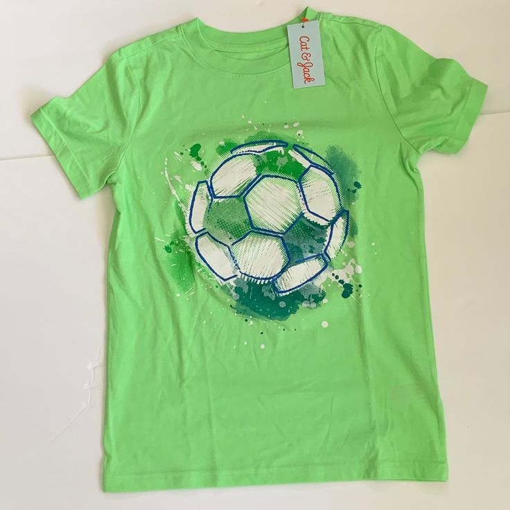 This Graphic Tee Shirt Is Perfect For Play Or Any Casual Event. The Tee Shirt Is New With Tags And Comes From A Pet And Smoke Free Home. Size: Medium (8/10) Brand: Cat & Jack Material: 60% Cotton, 40% Repreve Recycled Polyester Color: Spring Green Don't Forget To Bundle For Better Savings! Green Tops With Character Print For Spring, Green Cartoon Print Tops For Playwear, Playful Green Top For School, Playful Green Tops For School, Green T-shirt For Playwear In Summer, Casual Green T-shirt For Summer, Green Crew Neck Top For Playtime, Playful Green Shirt With Graphic Print, Sporty T-shirt For Summer Playtime