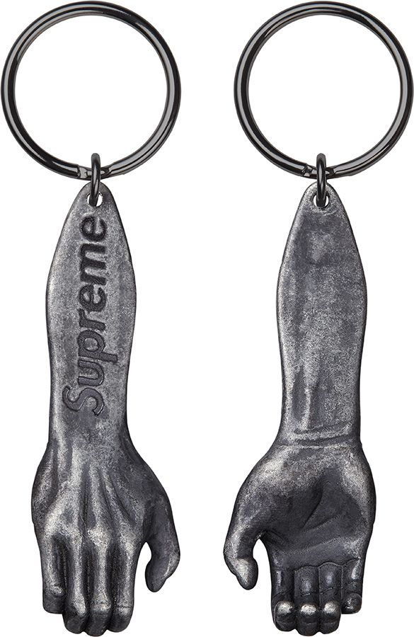 two metal hands are shown with the words, zombie hand and finger on it's sides