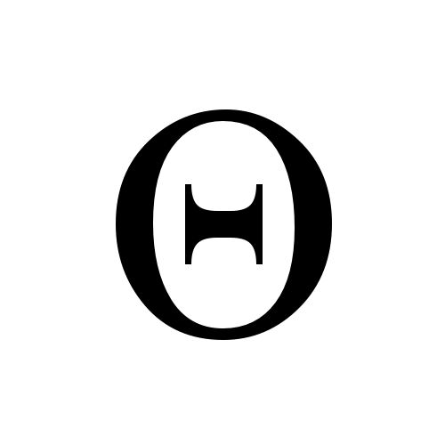 a black and white logo with the letter o in it's center, on a white background