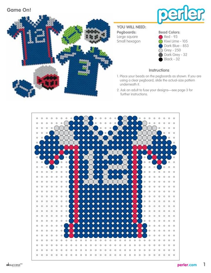 a cross stitch pattern with the number five on it and an image of a football jersey