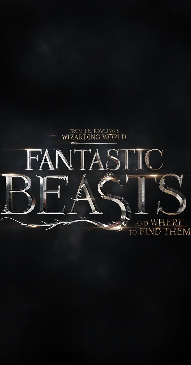 the title for fantastic beasts and where to find them, written in white on black