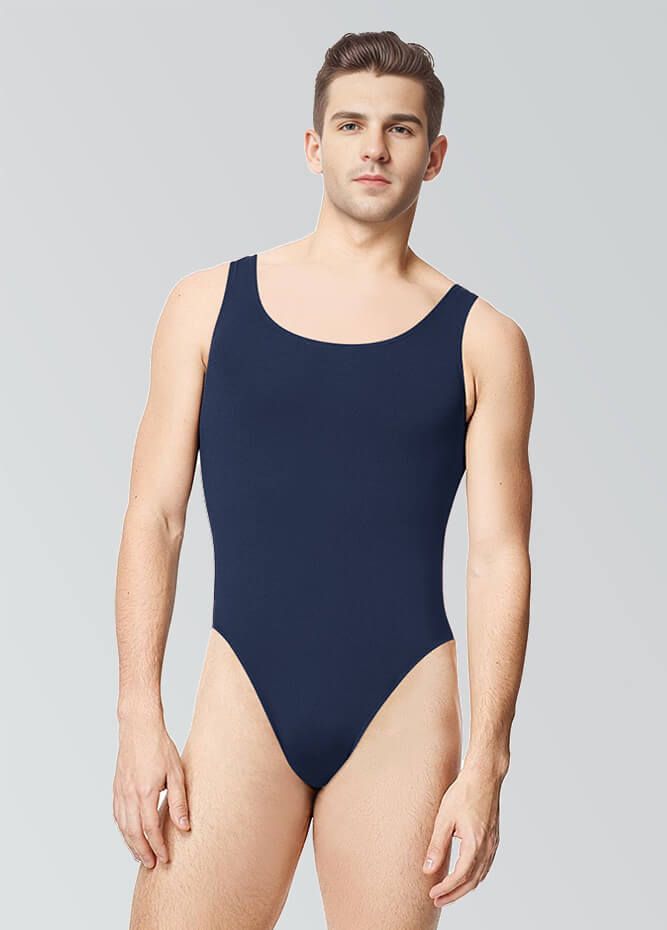 Summer Dancewear Bodysuit, Second-skin Fit, Summer Dancewear Bodysuit With Second-skin Fit, Sleeveless Second-skin Nylon Bodysuit, Sleeveless Nylon Sleek Bodysuit, Sleek Sleeveless Nylon Bodysuit, Sleek Solid Sleeveless Leotard, Sleeveless Sleek Leotard For Summer, Sleek Sleeveless Second-skin Leotard, Modern Fitted Bodysuit For Swimming