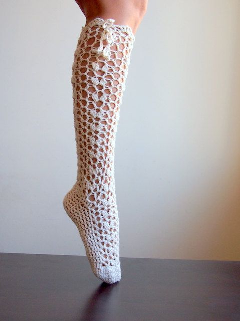 Instant download crochet pattern Knee high Sokcs by byaccessorise Crochet Boot Socks, Crocheted Socks, Bandeau Au Crochet, Crochet Socks Pattern, Crochet Leg Warmers, Crochet Boots, Irish Crochet Dress, Socks Pattern, Knee Highs