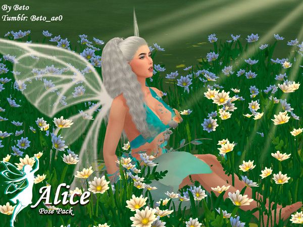 a fairy sitting on the ground surrounded by flowers