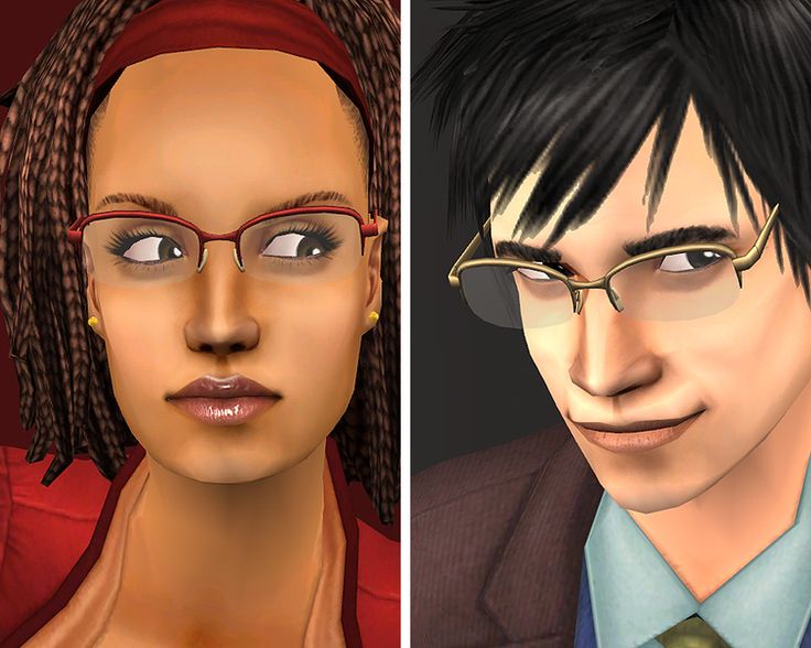 an animated image of two people wearing glasses