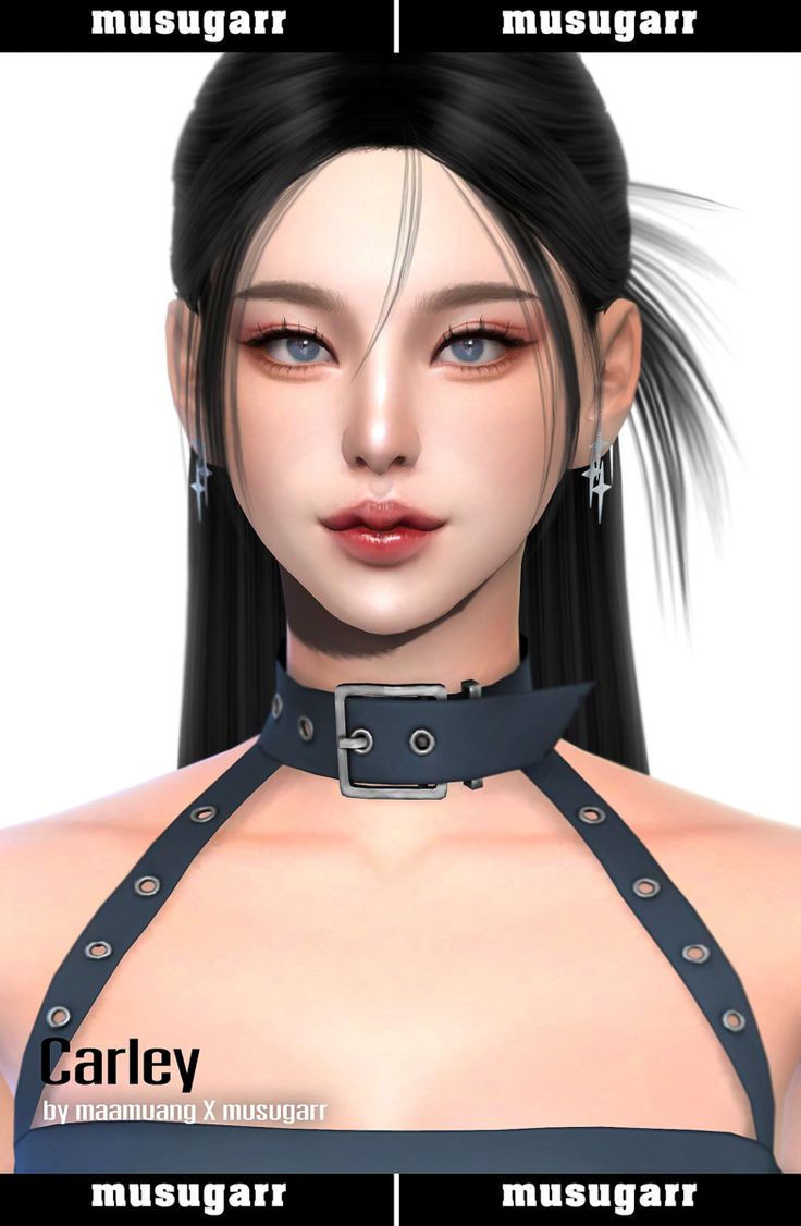 #sims4 #thesims4 #ts4 #creating #art #artist #cc #games #gaming #musugarr #maamuang Sims 4 Asian Makeup, Asian Hair Sims 4, Sims 4 Piercings, Sims 4 Challenges, Mod Hair, The Sims 4 Skin, Pelo Sims, The Sims 4 Packs, Sims 4 Cc Makeup