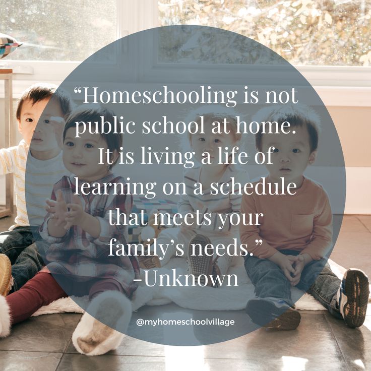 two children sitting on the floor with a quote about homeschooling is not public school at home it is living a life of learning on a schedule that meets your family needs