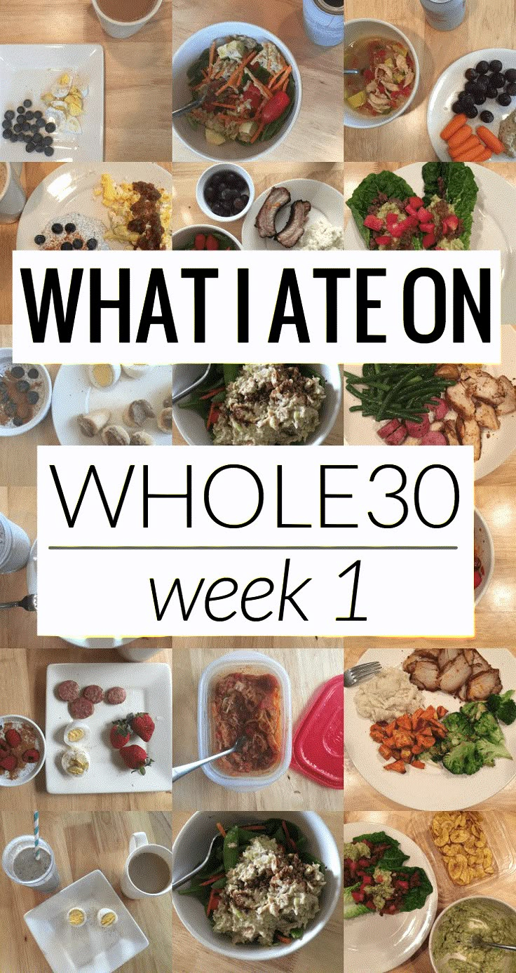 what i ate on whole 30 week 1