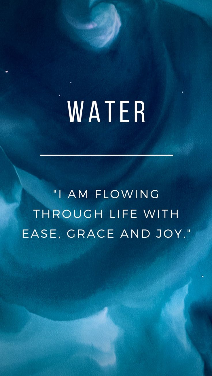 water i am flowing through life with ease, grace and joy book cover art print