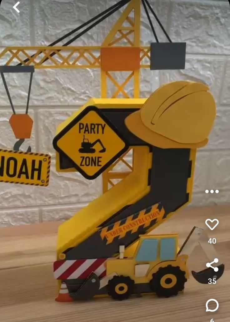 there is a construction themed mobile phone case that looks like it's going down the stairs