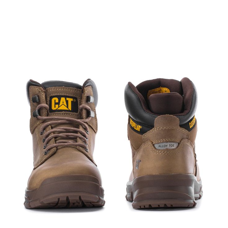 Lightweight, sturdy and comfortable work boots to get you through the day. The CAT Footwear Mobilize Alloy Toe men's work boots feature an alloy safety toe that protects against impact and compression, offering the strength of a steel toe in a lightweight and more compact format. Plus, you'll get more out of your day with the comfortable, anti-odor sockliner. With EH Protection and a slip-resistant outsole, you can keep safe in various working conditions. Alloy Safety Toe Rated ASTM F2413-18 I/7 Leather Slip-resistant Work Boots For Construction, Durable Work Boots With Snip Toe For Safety, Rugged Impact Resistant Work Boots With Round Toe, Rugged Steel Toe Work Boots For Outdoor, Impact Resistant Snip Toe Boots For Outdoor Work, Outdoor Work Boots With Reinforced Snip Toe, Rugged Impact-resistant Snip Toe Hiking Boots, Rugged Round Toe Work Boots For Outdoor Work, Rugged Waterproof Steel Toe Boots For Safety