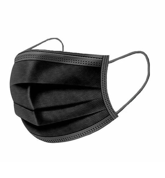 four layers structure protection level n95 face mask in black, with the text 4 layers structure protection level n95