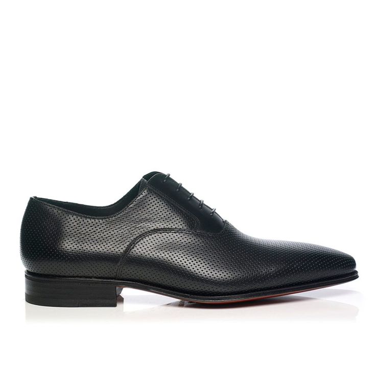 Free shipping Delivery from 5 to 10 business days Free returns. Exchanges up to 30 days Credit Card, Paypal and Multibanco (only for Portugal)  A 5-hole Oxford with an urban, contemporary silhouette.  Style: Oxford Exterior: Fine Calf Leather Lining: Leather Insole: Leather Outsole: Leather Option: Anti Slip Sole Material: Leather  Care intructions: Take good care of your shoes and they should do you proud for many years. Shoes should be put on using a shoe horn. Avoid wearing the same shoes on Business Oxfords With Perforated Plain Toe, Business Oxfords With Perforated Toe Box, Luxury Business Oxfords With Perforated Toe Box, Modern Plain Toe Oxfords For Business, Modern Business Casual Dress Shoes With Branded Insole, Business Oxfords With Perforations And Round Toe, Leather Oxfords With Perforated Toe Box For Business, Black Business Dress Shoes With Perforated Toe Box, Business Dress Shoes With Perforated Toe Box In Leather