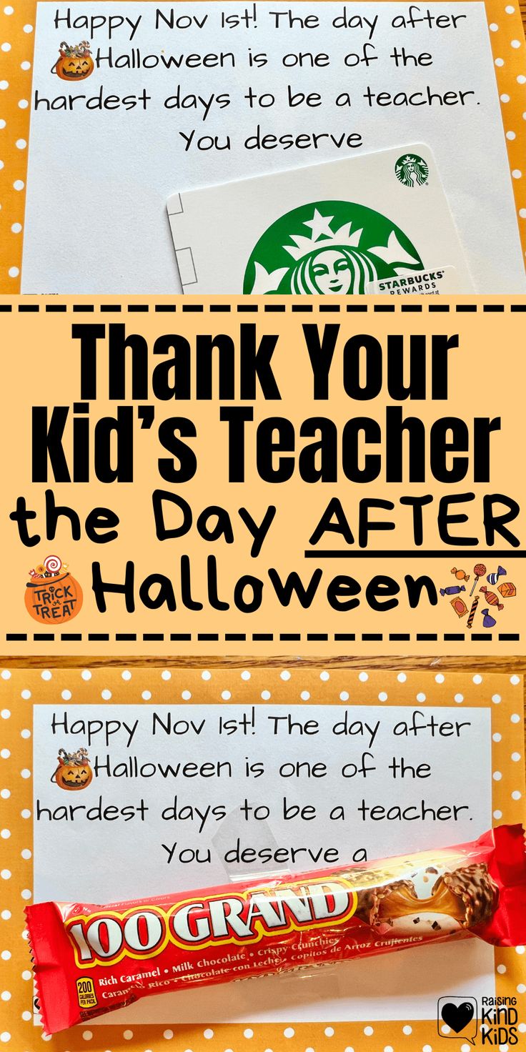 some candy bar wrappers with the words thank your kid's teacher on them