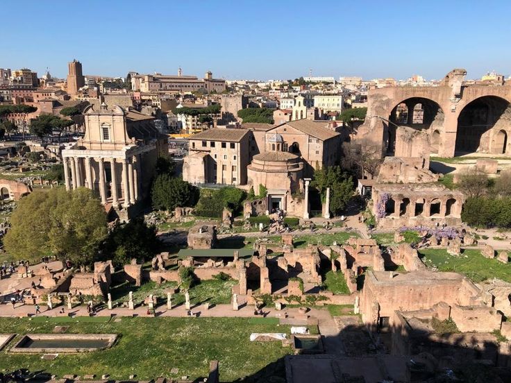 an aerial view of the ancient city of rome