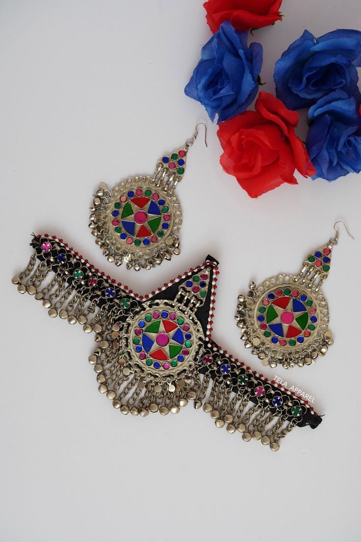 Afghan Jewellery Authentic Traditional Handmade Jewellery. Get in contact with us if there is any queries regarding the item. Check out my page for other items. Help my small business and promote Afghan culture by placing an order with us. We have different kinds and types of Afghan Vintage Jewelleries! Your feedback is much appreciated. Please let us know the item arrived safely! Bohemian Ceremonial Jewelry With Stone Work, Bohemian Stone Work Jewelry For Festive Occasion, Bohemian Stone Work Jewelry For Celebration, Bohemian Jewelry With Stone Work For Celebration, Bohemian Festive Jewelry With Stone Work, Festive Bohemian Jewelry With Stone Work, Bohemian Jewelry With Stone Work For Festivals, Bohemian Jewelry For Festivals With Stone Work, Bohemian Festival Jewelry With Stone Work