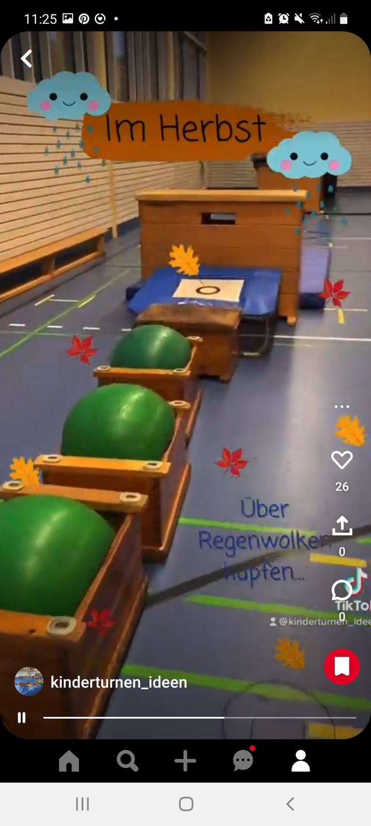 an image of children's playrooms with green balls and wooden benches on the floor