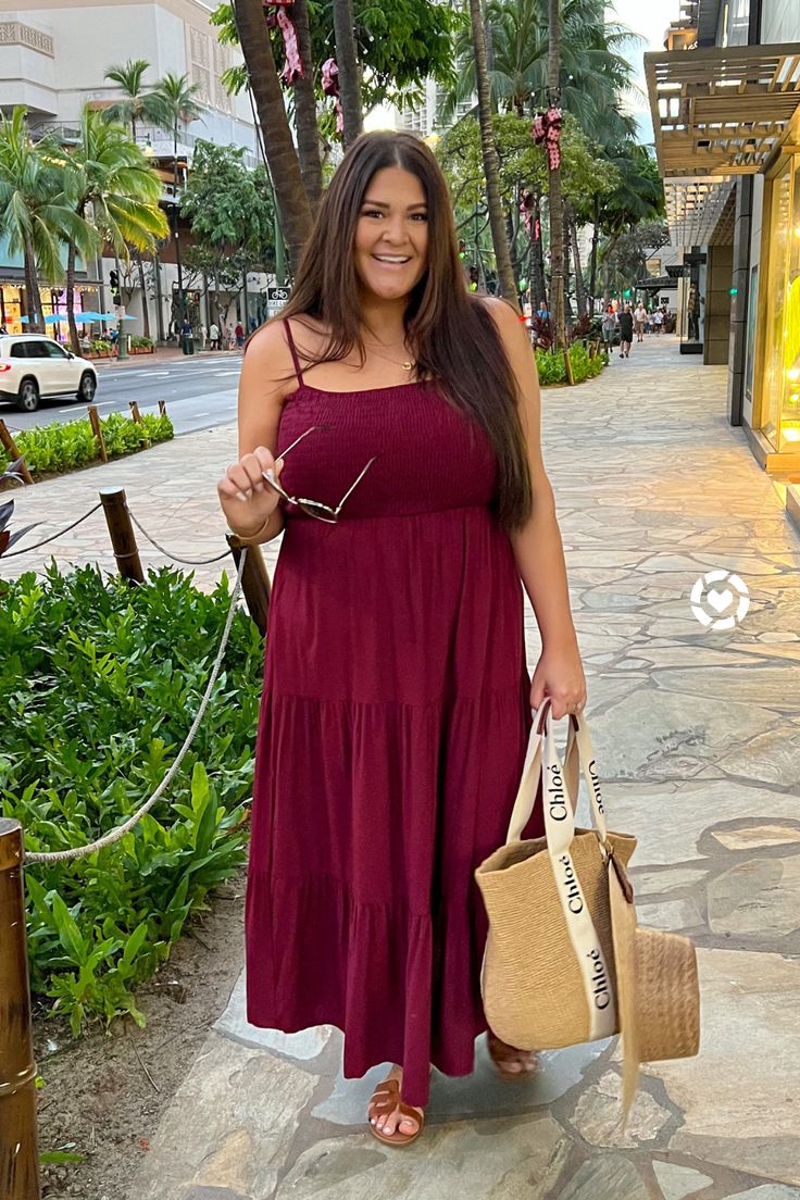 Another Amazon dress find I have been absolutely loving this trip. Also linked these fabulous designer dupe sandals and my holy grail strapless bra I’m wearing with this outfit. Plus Size Amazon Dress | Vacation Outfit Idea | LTK Outfit | Hawaii Vacation Outfit Outfits For Cancun Plus Size, Vaction Dinner Outfit Plus Size, Island Vacation Outfits Plus Size, Greek Vacation Outfit Plus Size, Plus Size Honeymoon Outfits, Plus Size Outfits For Jamaica Vacation, Plus Size Hawaii Outfits For Women, Plus Size Resort Outfits, Tulum Outfits Ideas Plus Size