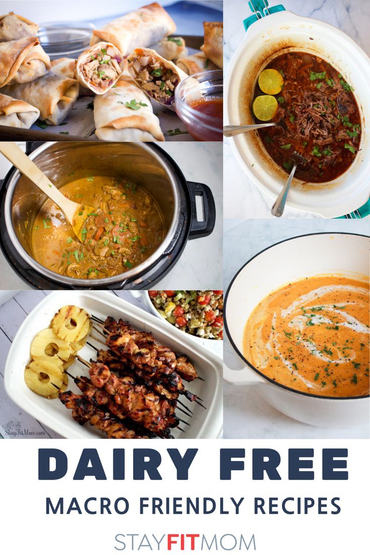 the recipe for dairy - free macaroni and cheese soup is shown in four different pictures