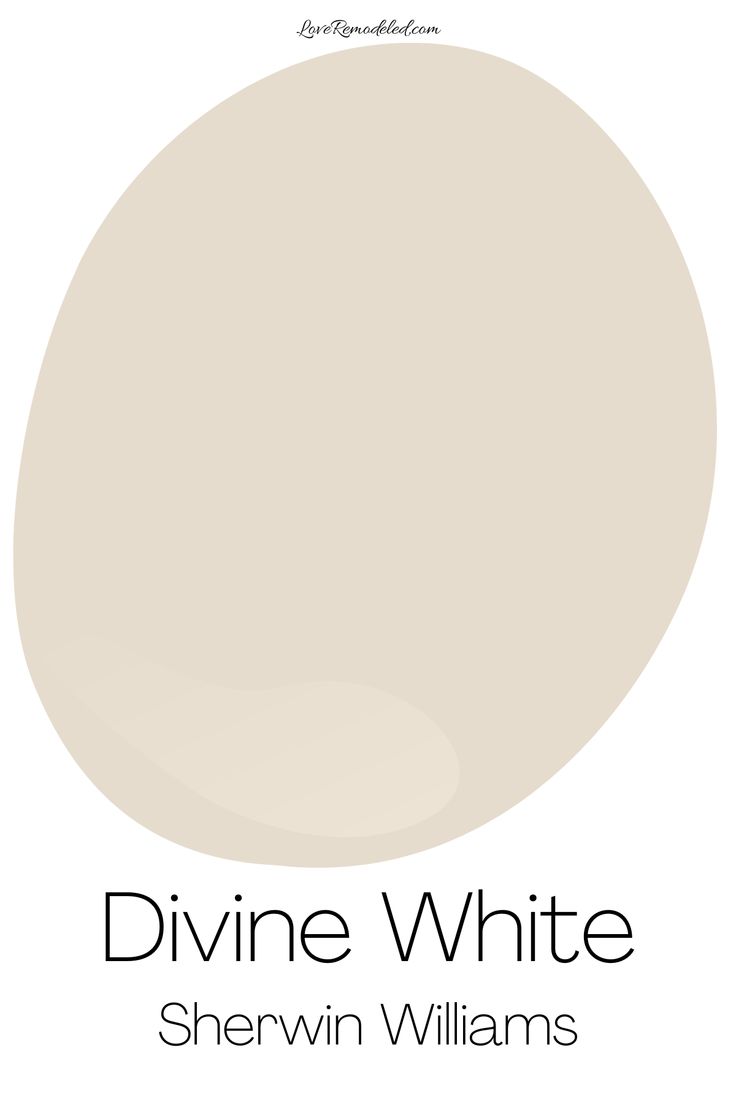 a white paint color with the words divine white above it