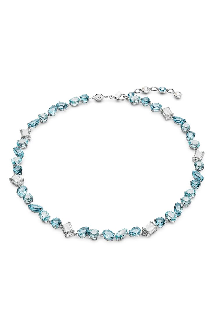 Swarovski Gemma Necklace, Swarovski Necklace Crystal, Blue Jewel Necklace, Soft Summer Romantic, Necklace Blue Stone, Swarovski Jewelry Necklace, Blue Crystal Necklace, Expensive Jewelry Luxury, Swarovski Crystal Jewelry