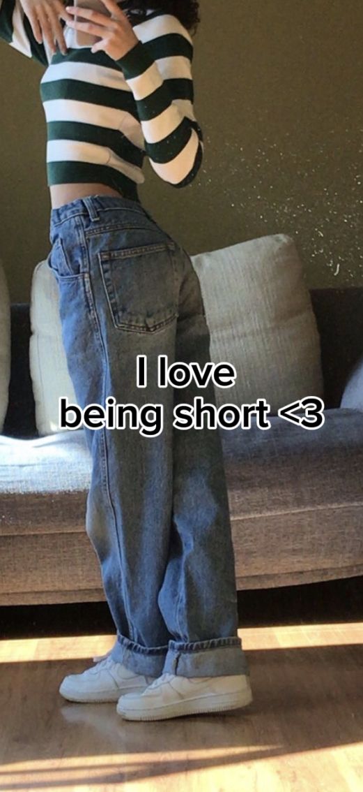 Dont ever be insecure about your height whether tall/short remember every height is hot af Short Height Insecurities, Short Height Subliminal, Short Height Affirmations, Short Height Aesthetic, 4'11 Height Short People Outfits, How To Be Shorter In Height, Short Height Girls Outfit, Outfits For Insecure People, Short And Tall Couples