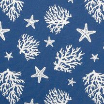 a blue background with white stars and snowflakes on it's surface,