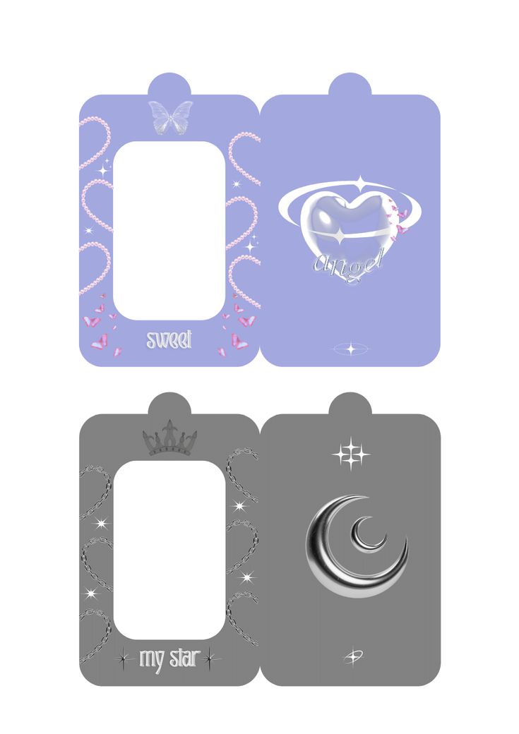 some kind of card that is designed to look like the moon and stars