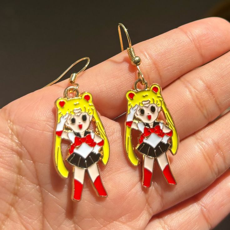 Brand New Multiple Pairs Hypoallergenic Not Heavy On The Ears Different Types Of Earrings, Sailor Moon Earrings, Types Of Earrings, Moon Earrings, Stylish Jewelry, Sailor Moon, Moon, Jewelry Earrings, Women Jewelry