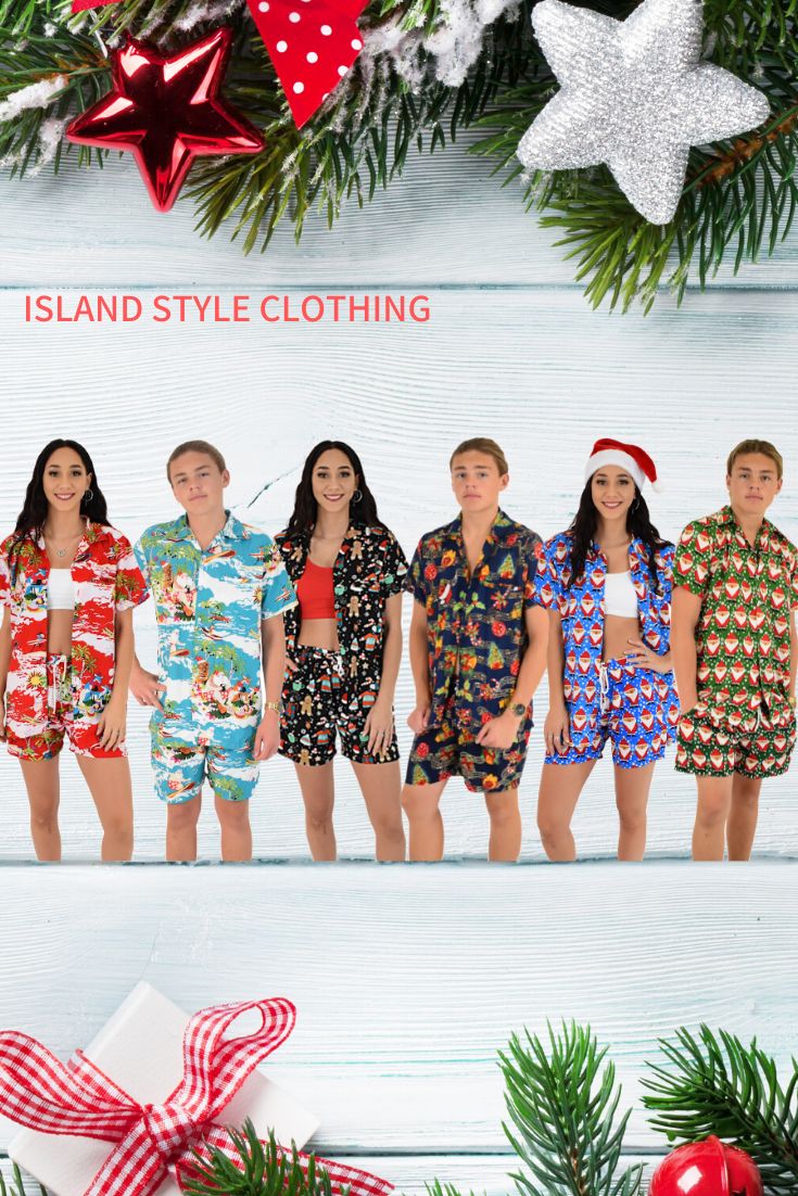 Hawaiian Christmas Party Outfit, Hawaiian Themed Christmas, Hawaiian Christmas Party, Ladies Christmas Shirts, Father Xmas, Island Style Clothing, Christmas In Australia, Christmas Cruises, Themed Shirts