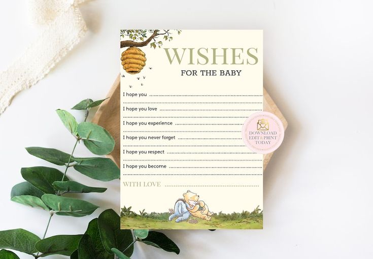 a baby shower game with a bee on it