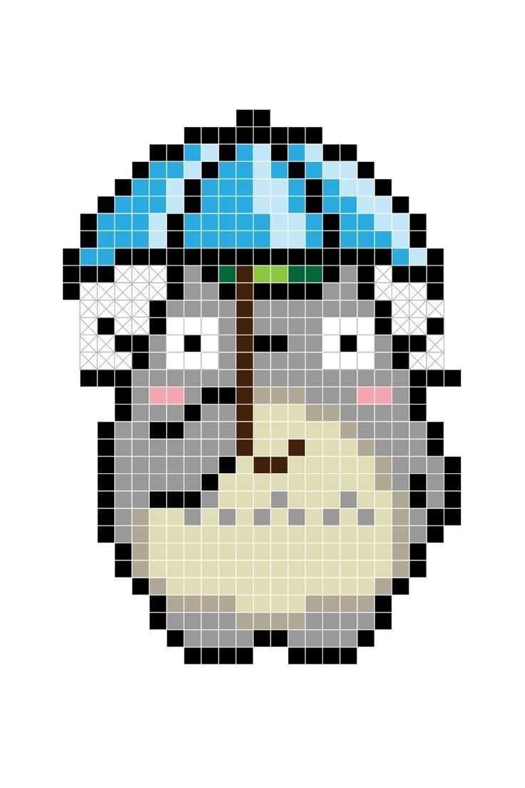 a pixellated image of a cat wearing a blue hat