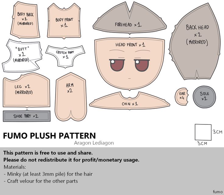 the sewing pattern is shown with instructions for how to sew and cut it out