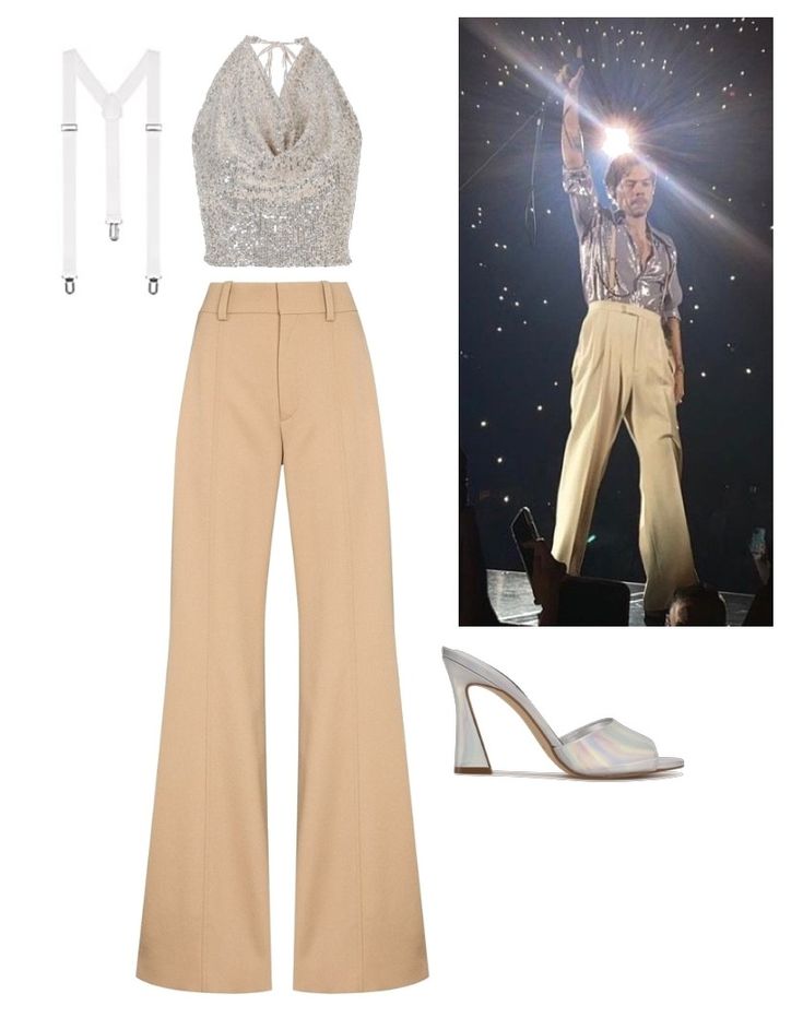 Concert Cool Outfit, Love On Tour Concert Outfits, Harrys House Tour Outfits, Harry Styles Outfits Inspiration Summer, Harry Styles Themed Party Outfits, Harry Styles Concert Outfits Inspiration, Outfit Ideas For Concerts, Harry Styles Song Inspired Outfits, Harry Styles Concert Outfit Inspiration