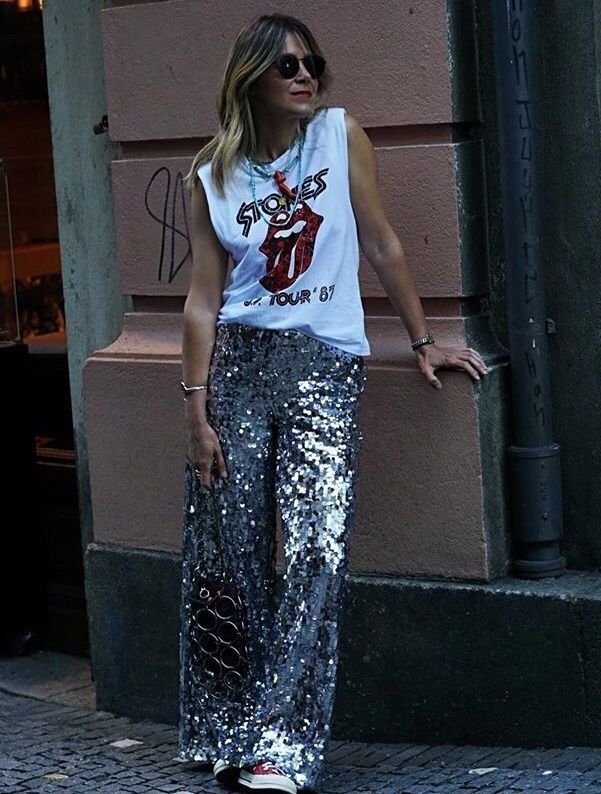 What is Upcoming and Trendy in the Fashion World??? | The Thrill of the hunt Sequin Jeans Outfit, Style Sequin Pants, Styling Sequin Pants, Sequined Pants Outfit, Wide Leg Sequin Pants Outfit, Sequin Pants Outfit Casual, Silver Sequin Pants Outfits, Sparkly Pants Outfit, Black Sequin Pants Outfit